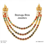 Gold Navratan Necklaces (B-1012)
