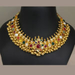 Gold Navratan Necklaces (B-1010)