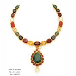 Gold Navratan Necklaces (B-1011)