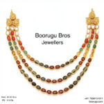 Gold Navratan Necklaces (B-1012)