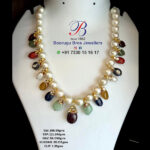 Gold Navratan Necklaces (B-1003)