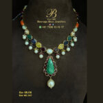 Gold Navratan Necklaces (B-1004)