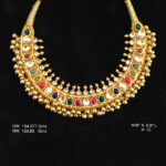Gold Navratan Necklaces (B-1007)
