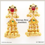 Gold Jhumkas (B-1025)
