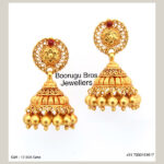 Gold Jhumkas (B-1034)