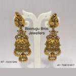 Gold Jhumkas (B-1035)