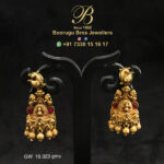 Gold Jhumkas (B-1002)