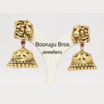 Gold Jhumkas (B-1022)