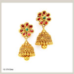 Gold Jhumkas (B-1027)